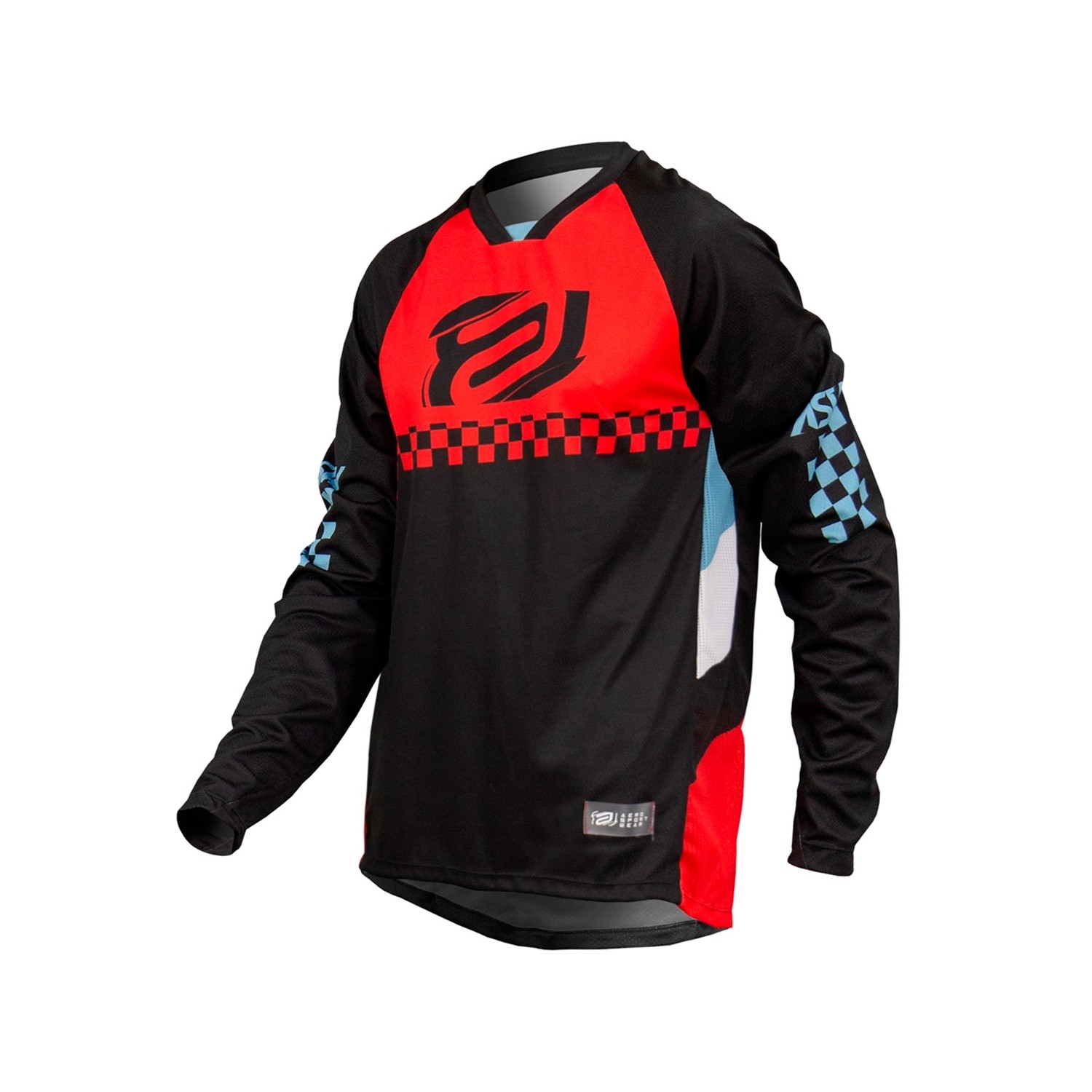 Camisa Asw Image Puzzle 23 Preto/Vermelho Motocross Off road