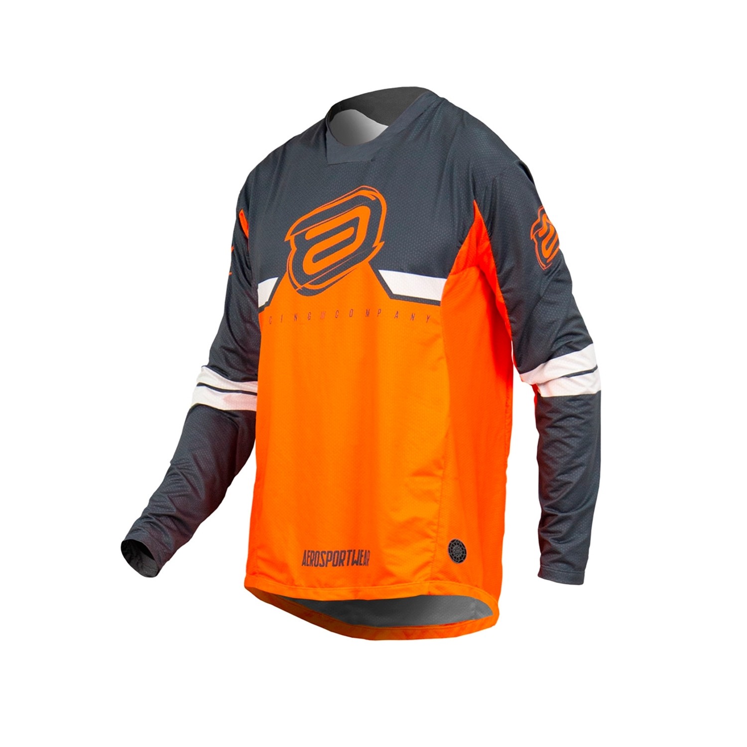 kaku様2 Camisa Asw Podium Commander 23 Laranja/chumbo Trilha Motocross