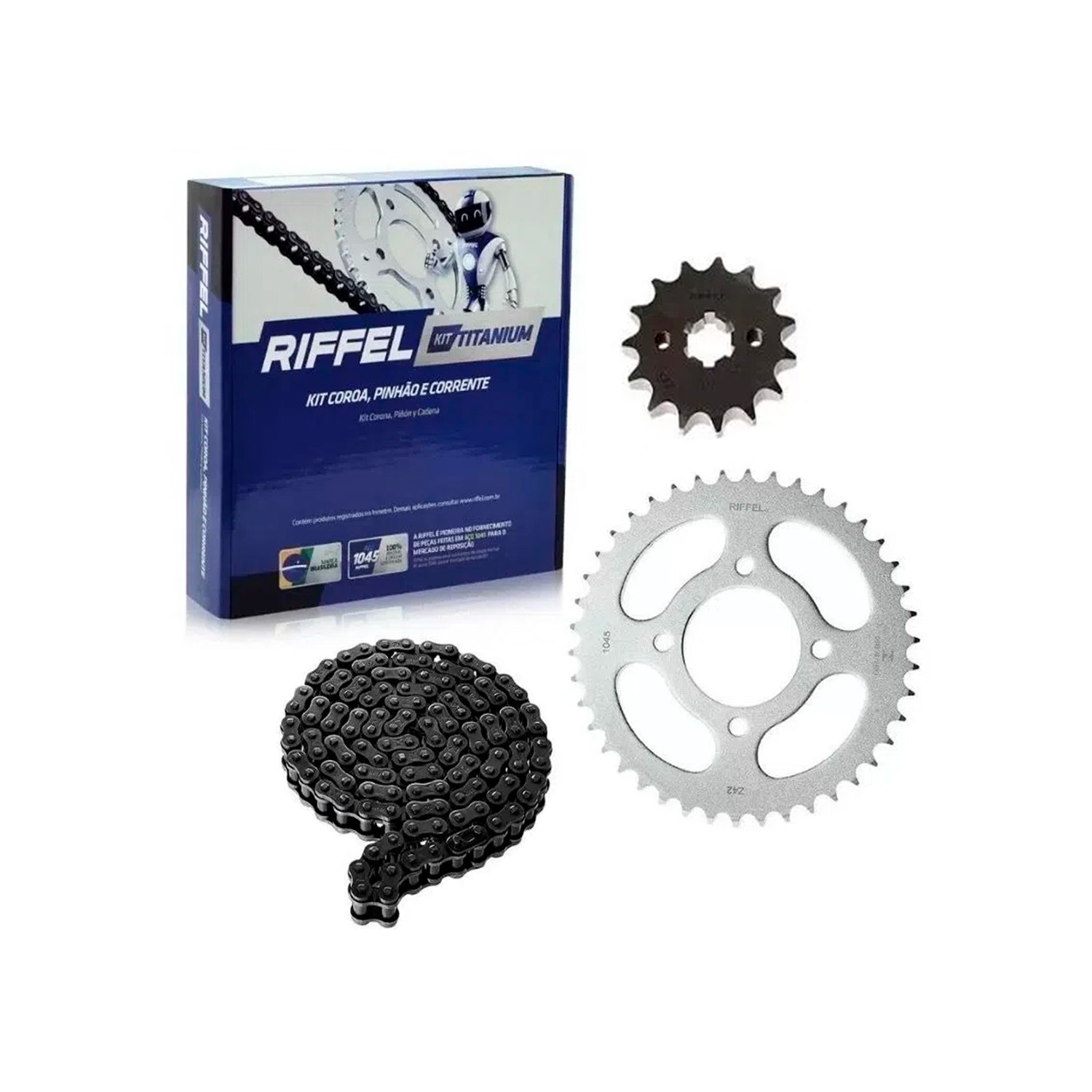 rie707jp Kit Relação Transmissão Ninja 250/300 Z400 Z300 C/retentor Riffel